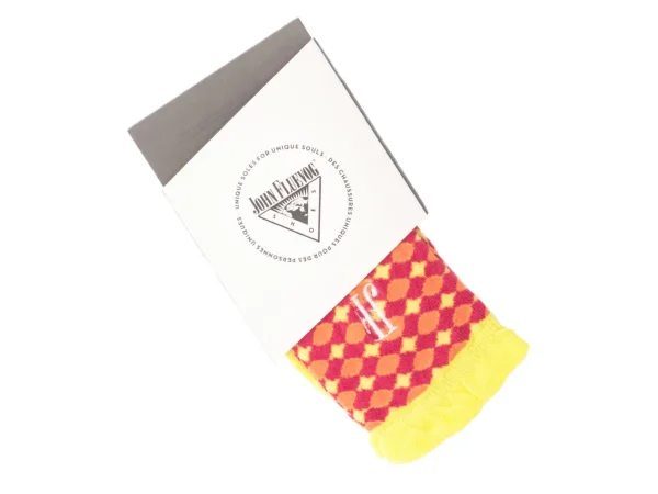 Accessories^Fluevog Shoes Adeline Vog Socks | Floral Pattern Socks Pink/Yellow