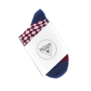 Accessories^Fluevog Shoes Adeline Vog Socks | Floral Pattern Socks Red/White