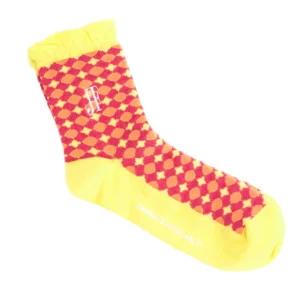 Accessories^Fluevog Shoes Adeline Vog Socks | Floral Pattern Socks Pink/Yellow