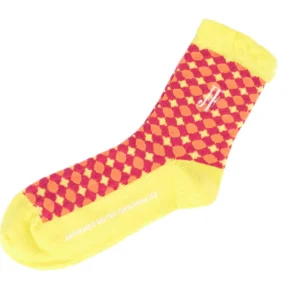 Accessories^Fluevog Shoes Adeline Vog Socks | Floral Pattern Socks Pink/Yellow