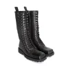 Women's^Fluevog Shoes Alonso | Tall Lace-Up Boot With Zipper Black