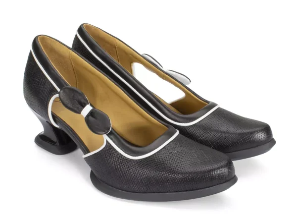 Women's^Fluevog Shoes Anodea | Heel With Side Bow Black