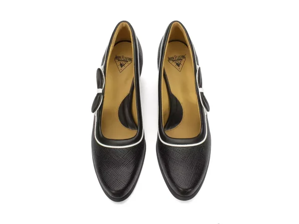 Women's^Fluevog Shoes Anodea | Heel With Side Bow Black