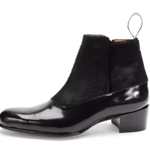 Men's^Fluevog Shoes Arthur | Zip-Up Ankle Boot Black Pony