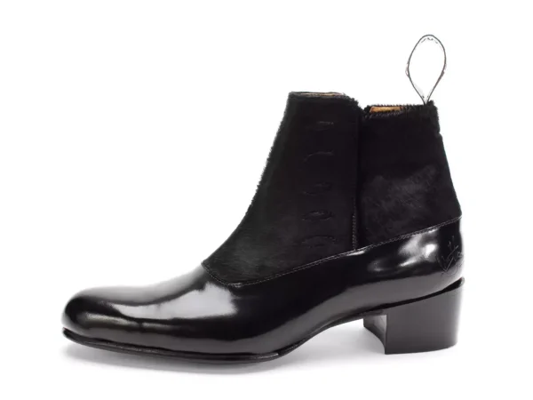 Men's^Fluevog Shoes Arthur | Zip-Up Ankle Boot Black Pony