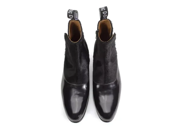 Men's^Fluevog Shoes Arthur | Zip-Up Ankle Boot Black Pony