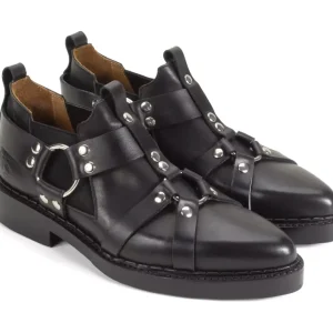 Men's^Fluevog Shoes Axel | Chelsea Shoe With Harness Black