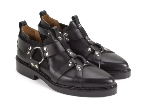 Men's^Fluevog Shoes Axel | Chelsea Shoe With Harness Black