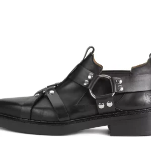 Men's^Fluevog Shoes Axel | Chelsea Shoe With Harness Black
