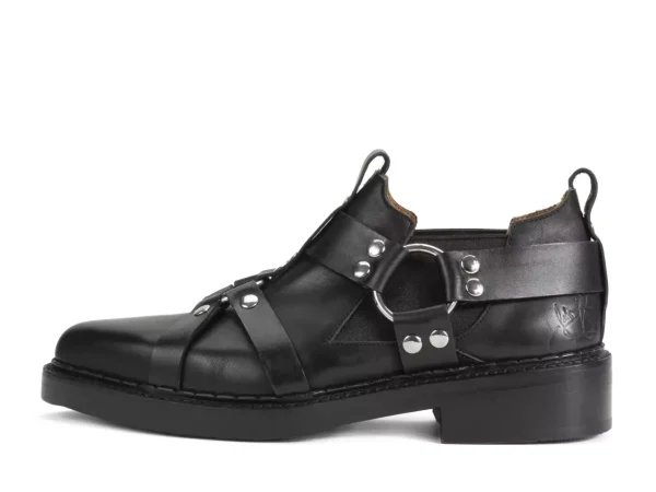 Men's^Fluevog Shoes Axel | Chelsea Shoe With Harness Black