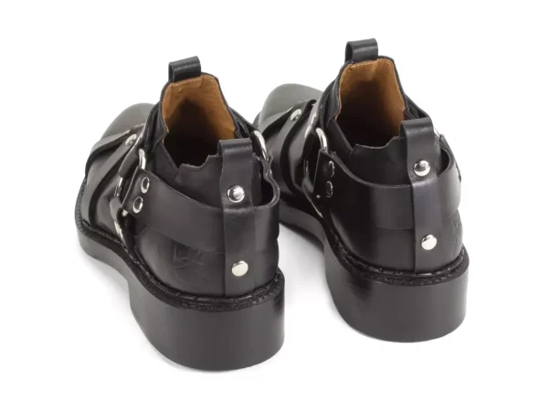 Men's^Fluevog Shoes Axel | Chelsea Shoe With Harness Black