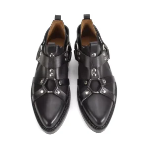Men's^Fluevog Shoes Axel | Chelsea Shoe With Harness Black