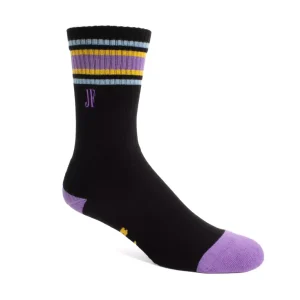 Accessories^Fluevog Shoes Bandit | Colourblock Varsity Sock Black/Lavender