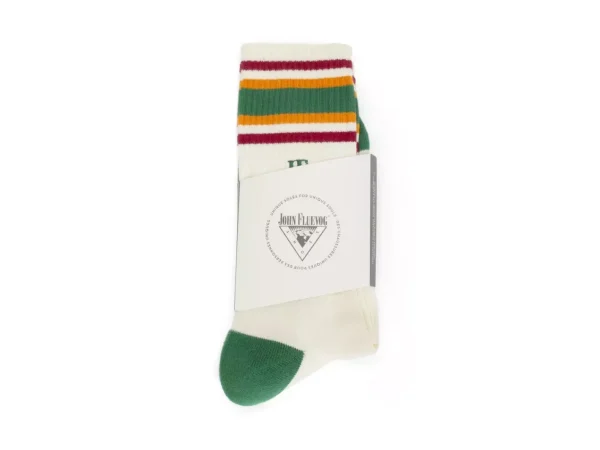 Men's^Fluevog Shoes Bandit | Colourblock Varsity Sock Cream/Green