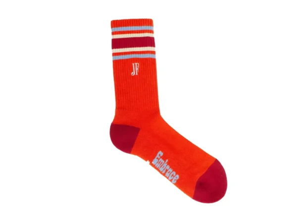 Accessories^Fluevog Shoes Bandit | Colourblock Varsity Sock Red