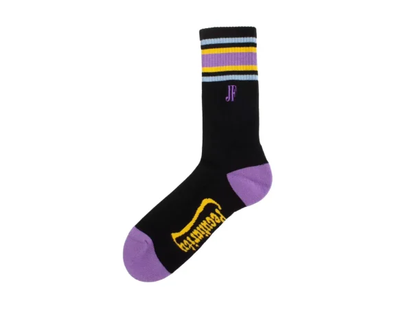 Accessories^Fluevog Shoes Bandit | Colourblock Varsity Sock Black/Lavender