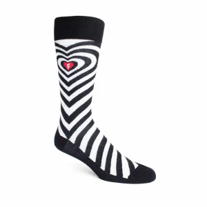 Accessories^Fluevog Shoes Baobao Vog Socks | Heart Illusion Sock Black/White