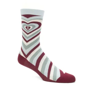 Women's^Fluevog Shoes Baobao Vog Socks | Heart Illusion Sock Cream/Blue/Burgundy