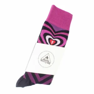 Accessories^Fluevog Shoes Baobao Vog Socks | Heart Illusion Sock Black/Lilac