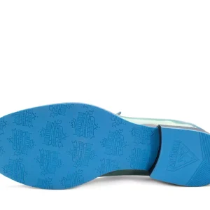 Women's^Fluevog Shoes Barnett | Flat Mary Jane Blue Metallic