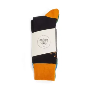 Accessories^Fluevog Shoes Baz Vog Socks (3-Pack) | 3-Pack Graphic Sock Orange/Green/Blue