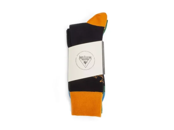 Accessories^Fluevog Shoes Baz Vog Socks (3-Pack) | 3-Pack Graphic Sock Orange/Green/Blue