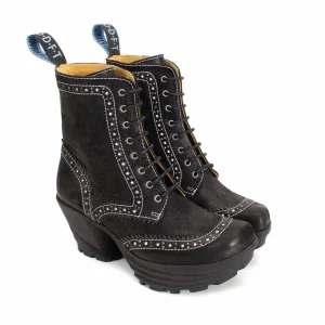 Women's^Fluevog Shoes Bebop | Lace-Up Brogue Boot Black