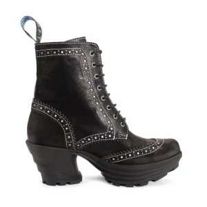 Women's^Fluevog Shoes Bebop | Lace-Up Brogue Boot Black