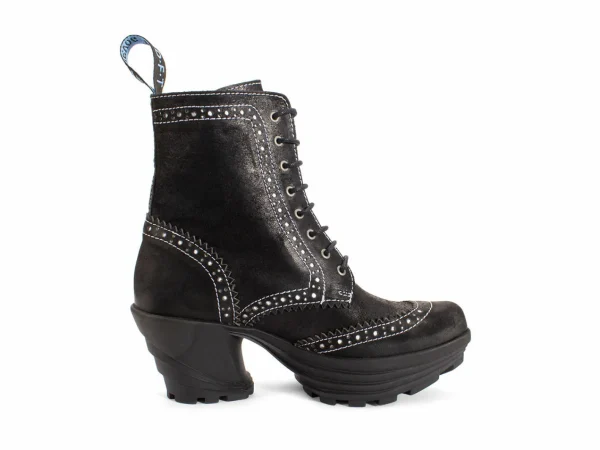 Women's^Fluevog Shoes Bebop | Lace-Up Brogue Boot Black