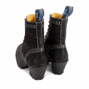 Women's^Fluevog Shoes Bebop | Lace-Up Brogue Boot Black