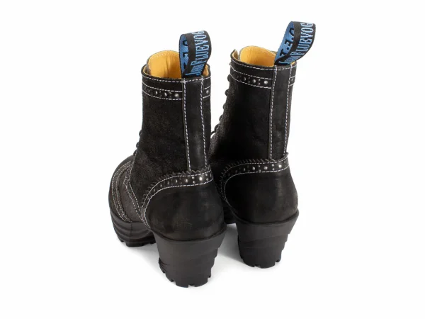 Women's^Fluevog Shoes Bebop | Lace-Up Brogue Boot Black