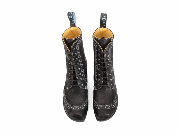Women's^Fluevog Shoes Bebop | Lace-Up Brogue Boot Black