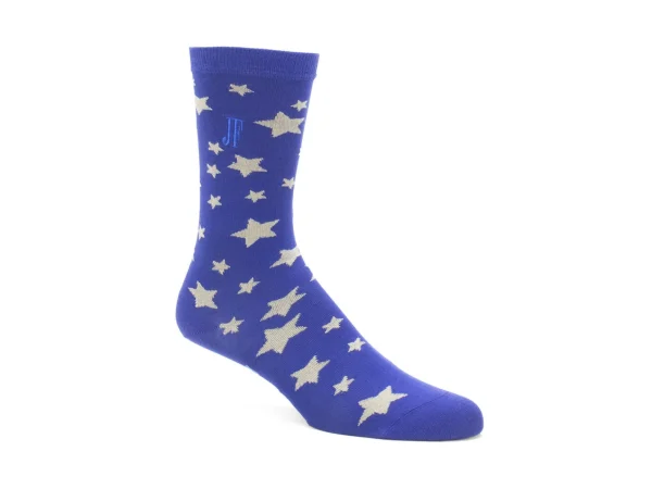 Accessories^Fluevog Shoes Bianca Vog Socks | Large Stars Sock Navy/Beige