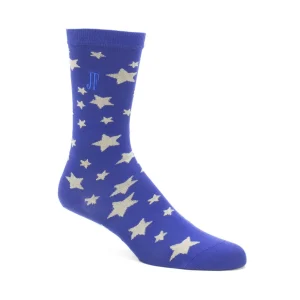 Women's^Fluevog Shoes Bianca Vog Socks | Large Stars Sock Navy/Beige