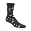 Women's^Fluevog Shoes Bianca Vog Socks | Large Stars Sock Black/Metallic Silver