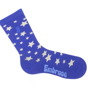 Accessories^Fluevog Shoes Bianca Vog Socks | Large Stars Sock Navy/Beige