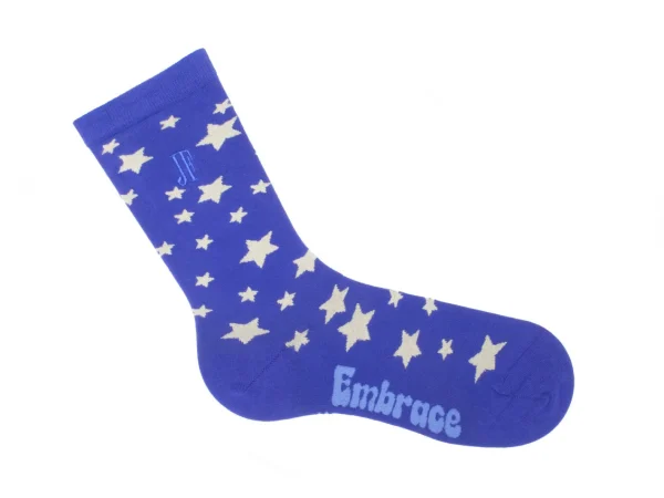 Accessories^Fluevog Shoes Bianca Vog Socks | Large Stars Sock Navy/Beige