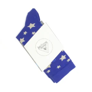 Accessories^Fluevog Shoes Bianca Vog Socks | Large Stars Sock Navy/Beige