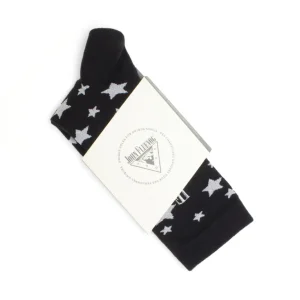 Accessories^Fluevog Shoes Bianca Vog Socks | Large Stars Sock Black/Metallic Silver