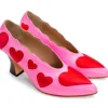 Women's^Fluevog Shoes Blaise | Pump With Applique Pink/Red