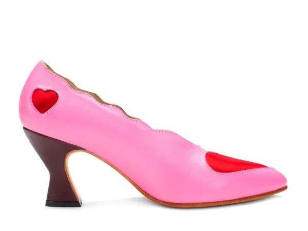 Women's^Fluevog Shoes Blaise | Pump With Applique Pink/Red