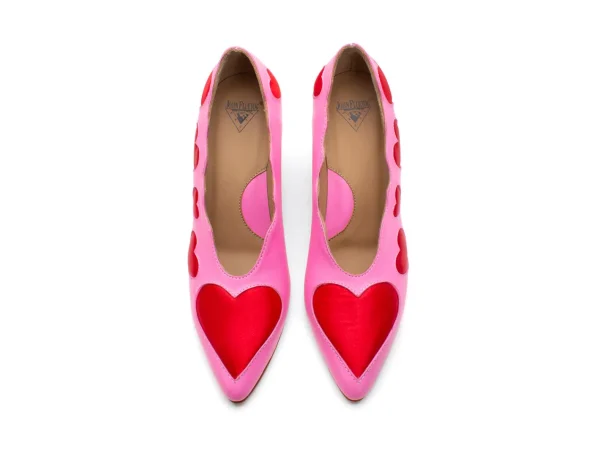 Women's^Fluevog Shoes Blaise | Pump With Applique Pink/Red