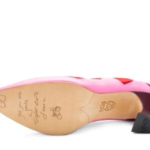 Women's^Fluevog Shoes Blaise | Pump With Applique Pink/Red