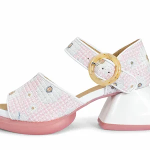 Women's^Fluevog Shoes Bridget | Leather Sandal Pink Daisy