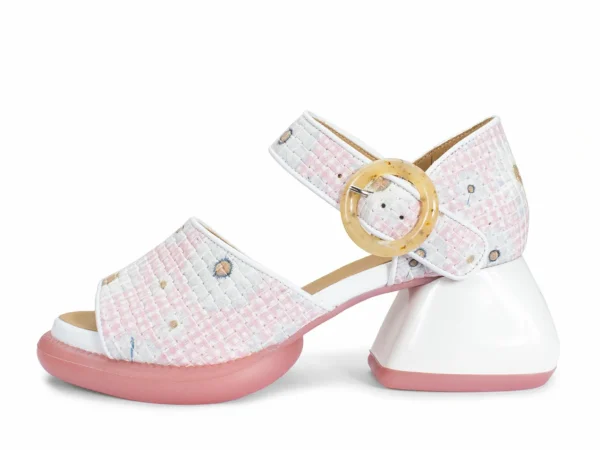 Women's^Fluevog Shoes Bridget | Leather Sandal Pink Daisy