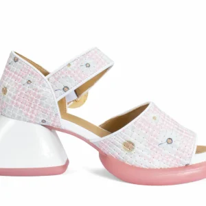Women's^Fluevog Shoes Bridget | Leather Sandal Pink Daisy
