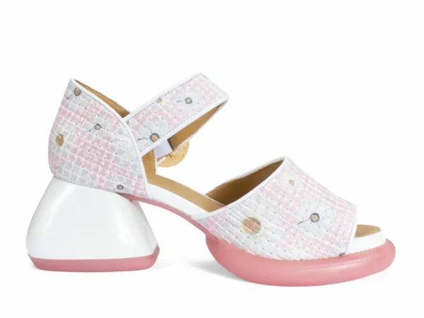 Women's^Fluevog Shoes Bridget | Leather Sandal Pink Daisy