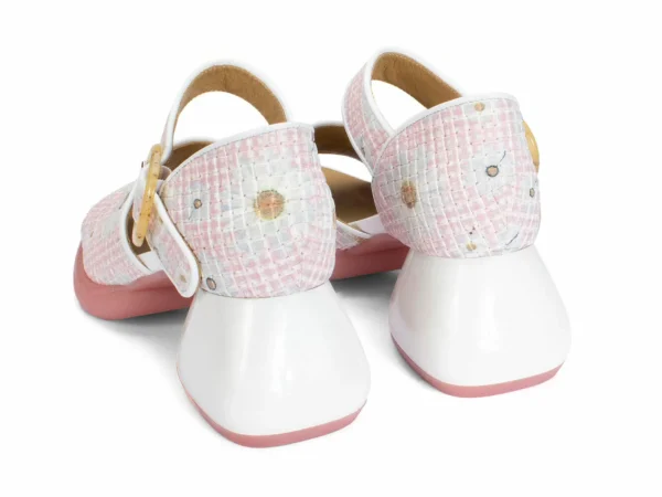 Women's^Fluevog Shoes Bridget | Leather Sandal Pink Daisy