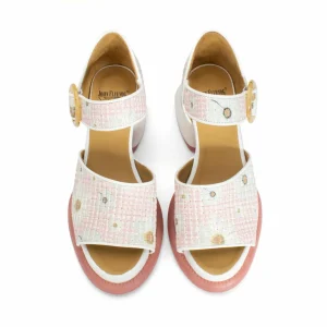 Women's^Fluevog Shoes Bridget | Leather Sandal Pink Daisy
