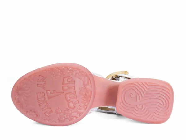 Women's^Fluevog Shoes Bridget | Leather Sandal Pink Daisy